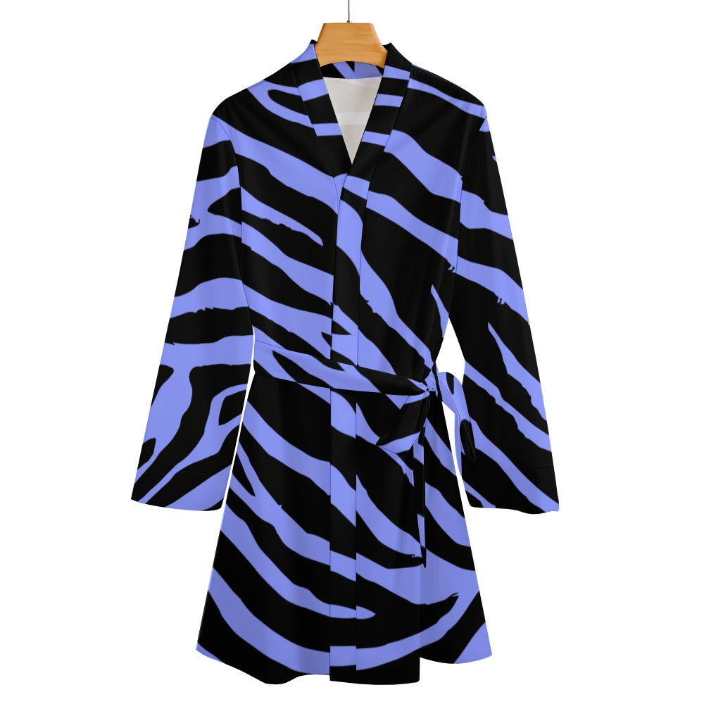 Neon Safari Nights Ladies Long Sleeve Belted Robe