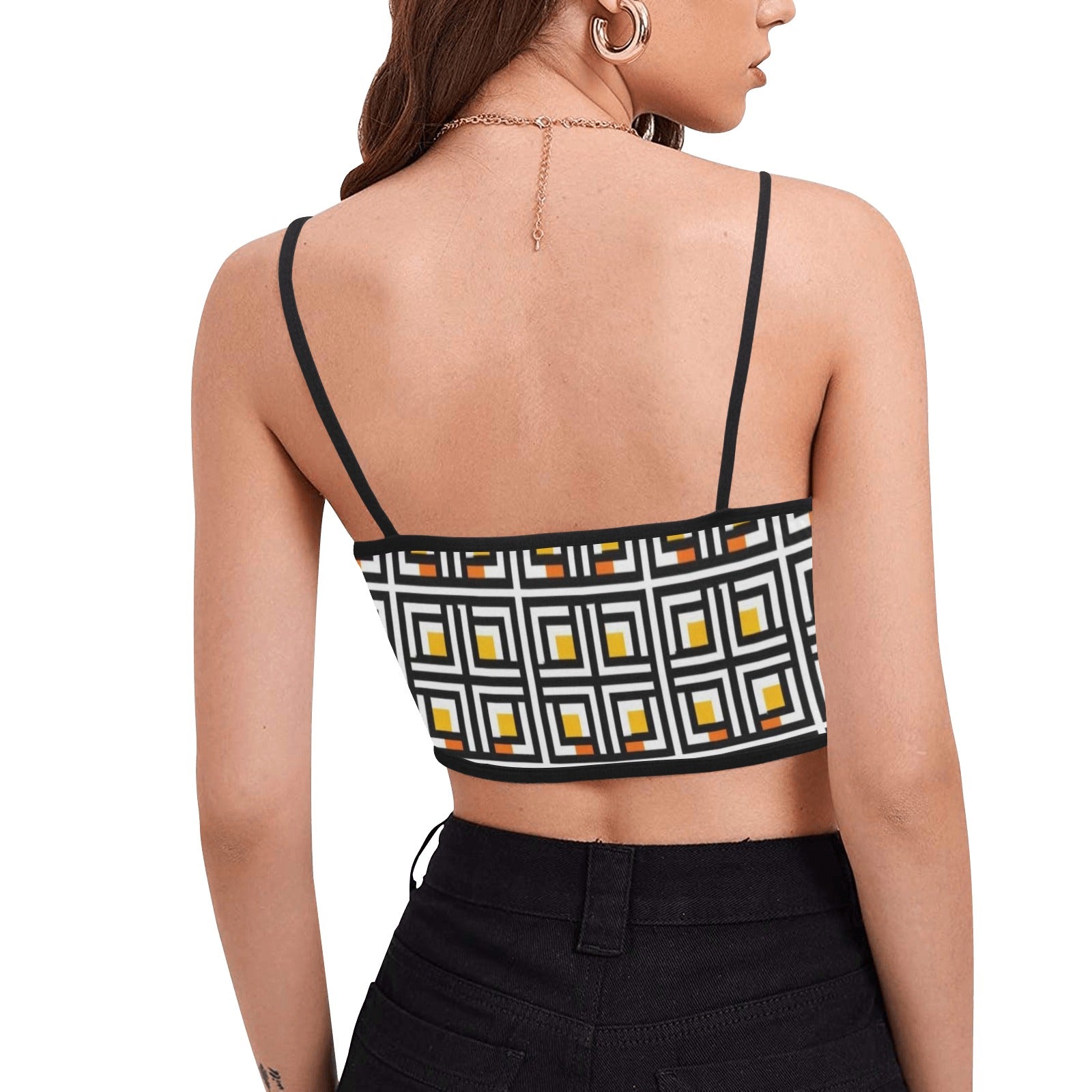 Vintage Elite Society Women's Spaghetti Strap Crop Top