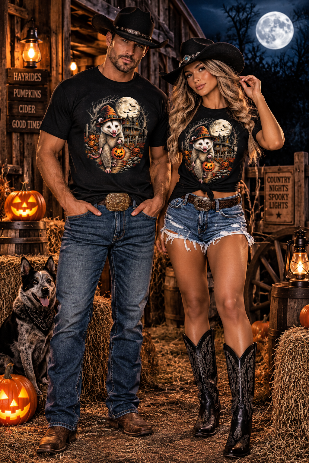 Pete’s Haunted Harvest Unisex Halloween Tee | Funny Possum Shirt