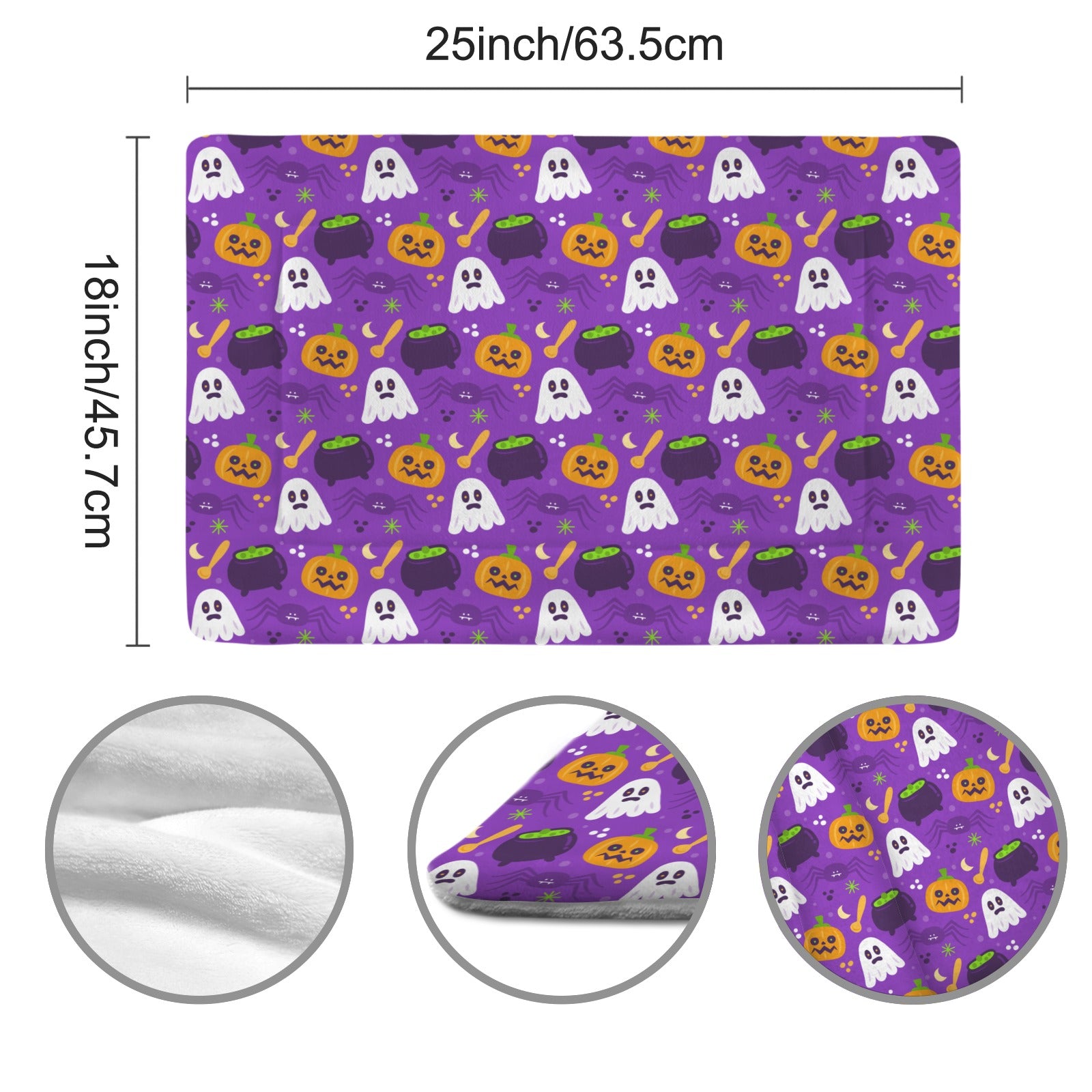 Coco's Haunted Halloween Collection  Ghost & Pumpkin Dog & Cat Mat