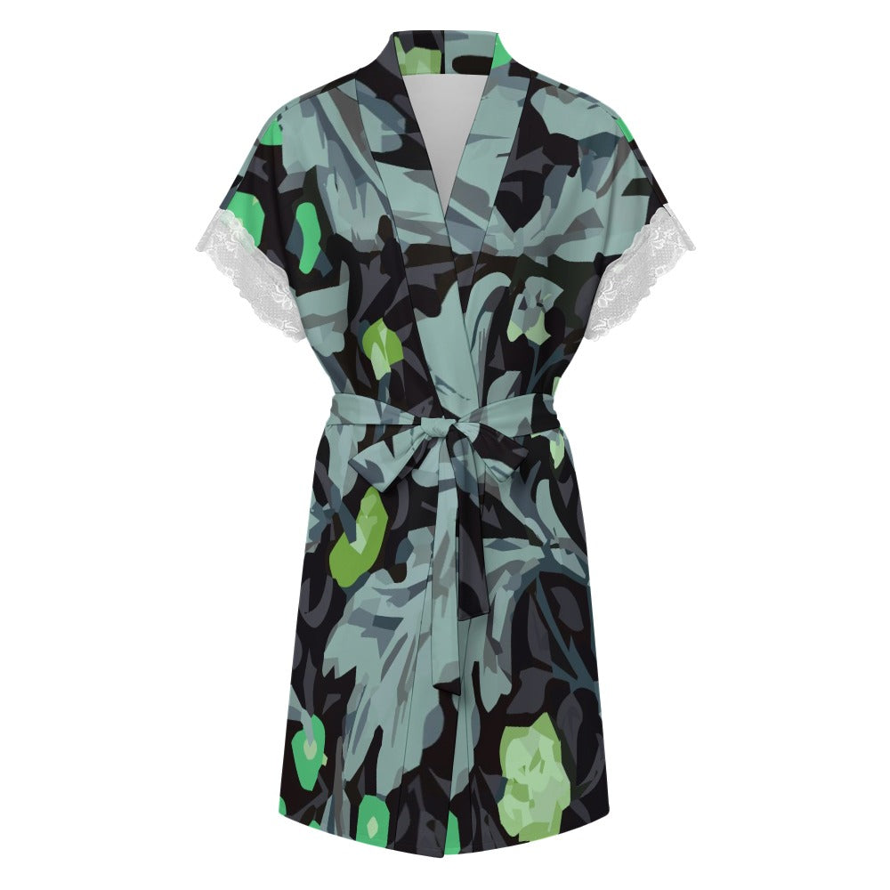 Women's Lace-Trimmed Kimono Robe Collection