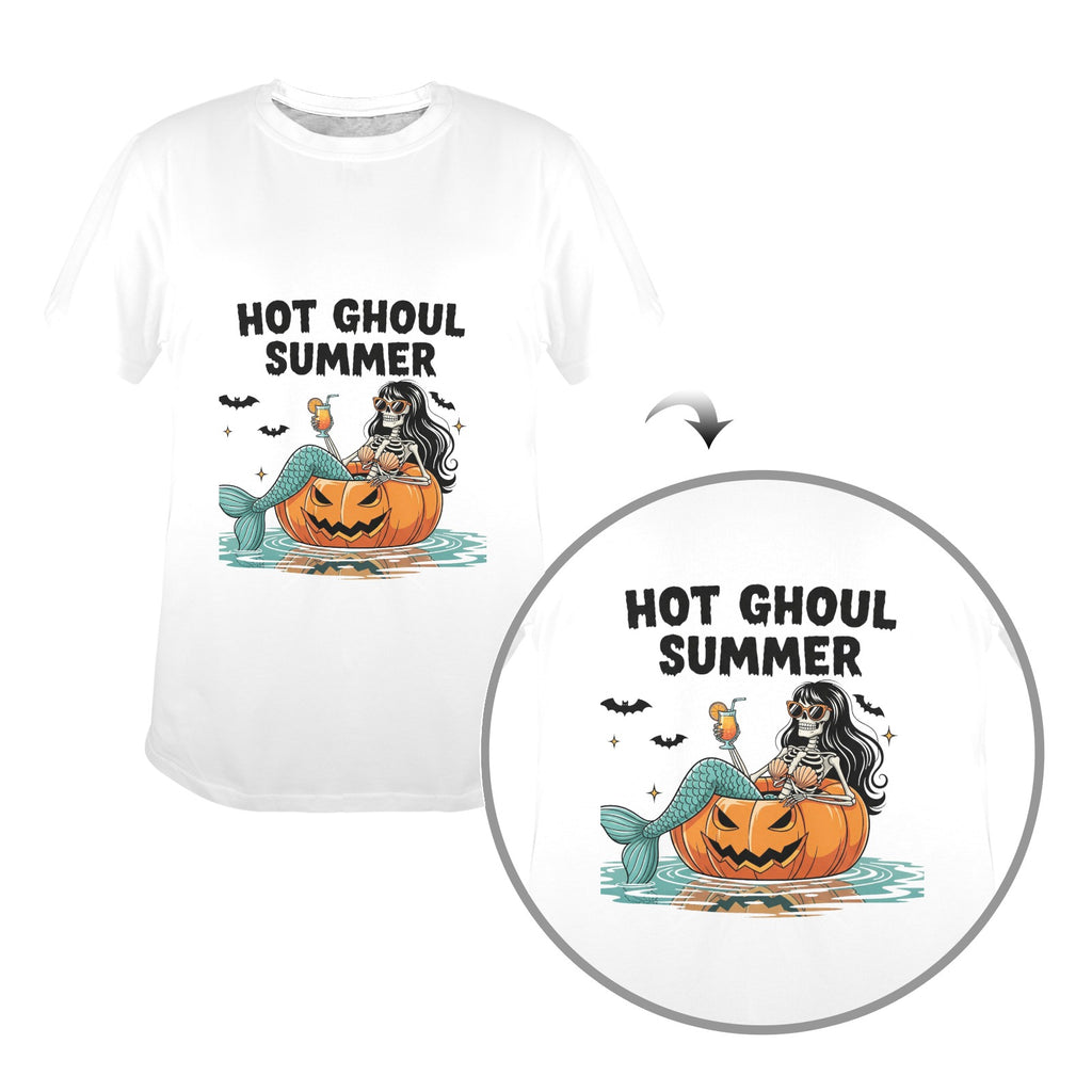 Hot Ghoul Summer Tee — Skeleton Mermaid Halloween Shirt | Wolf Hill Ranch