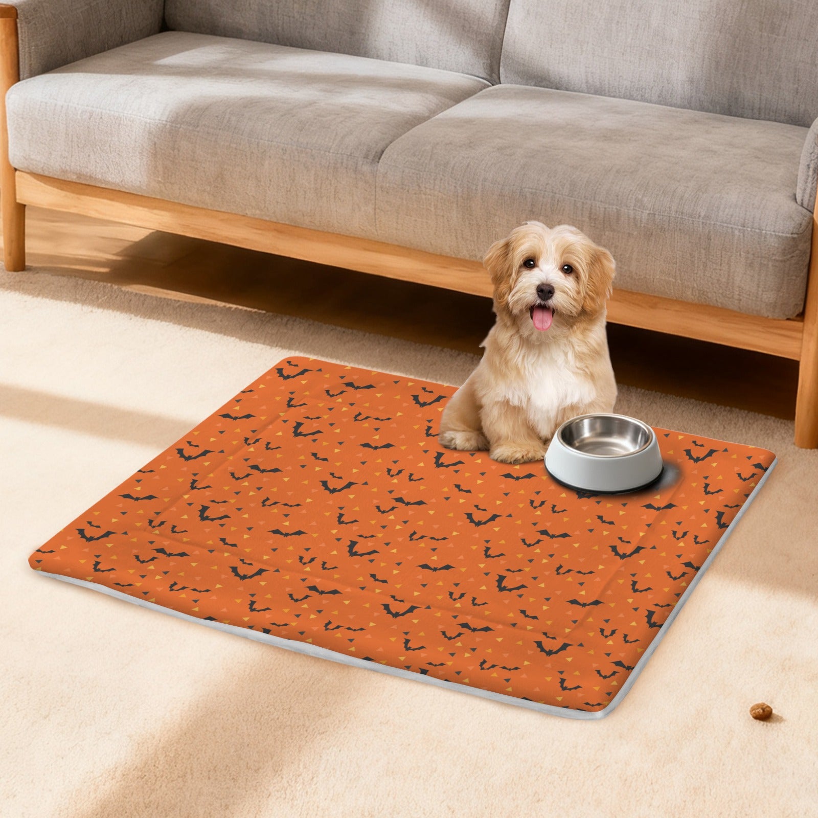 Bats at Midnight Coco's Halloween Collection  Bat Print Dog Mat