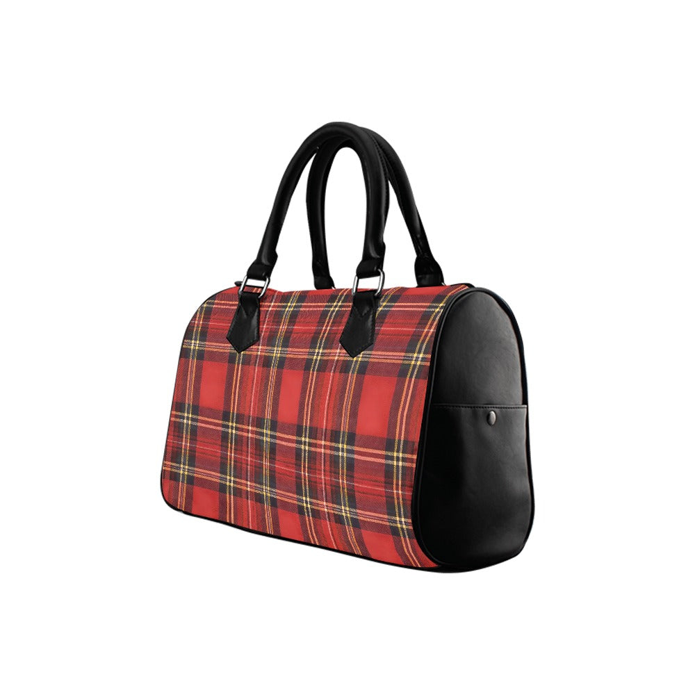 Red Tartan Boston Bag | Wolf Hill Ranch Designs