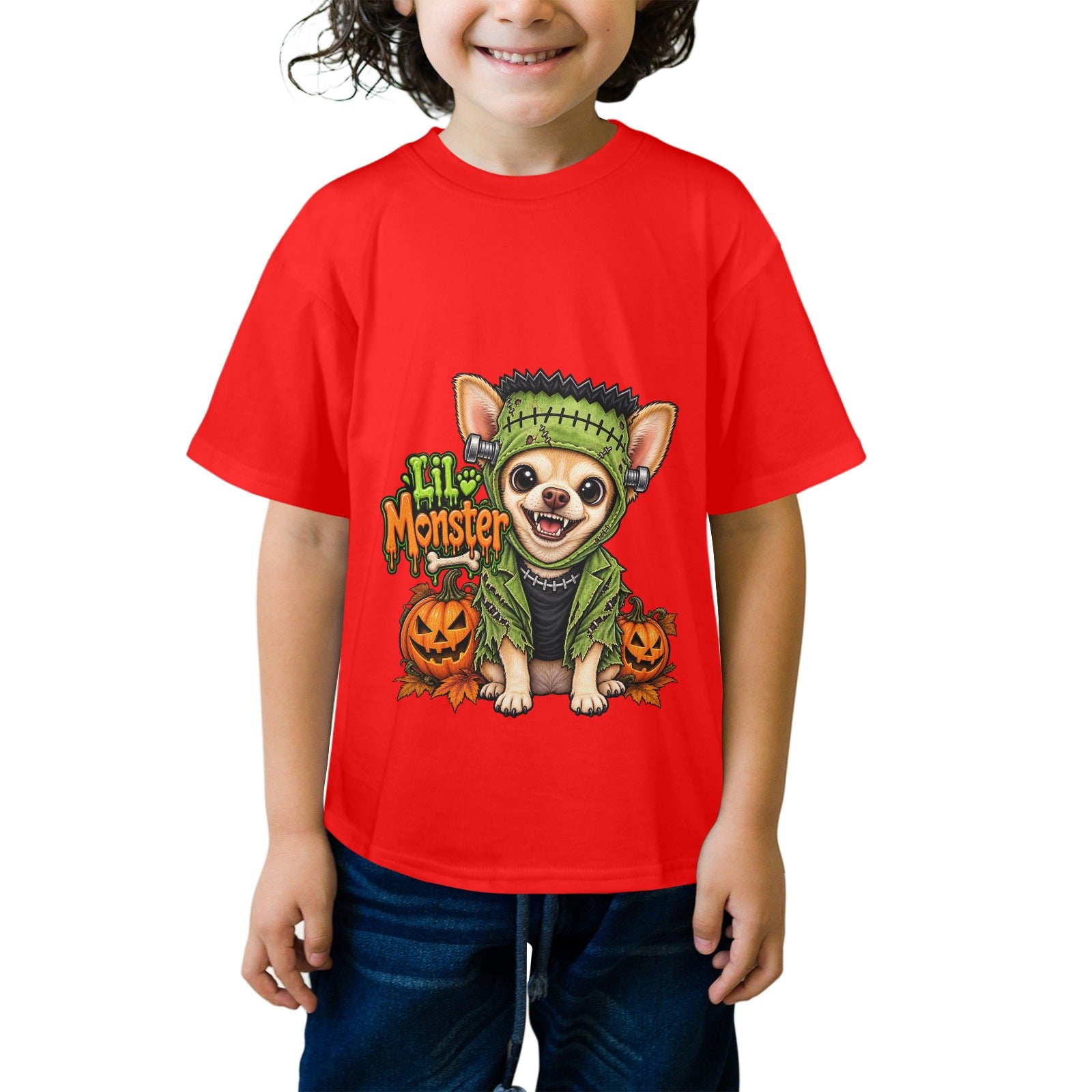 Coco’s Lil Monster Chihuahua Halloween Unisex  Kids’ Tee