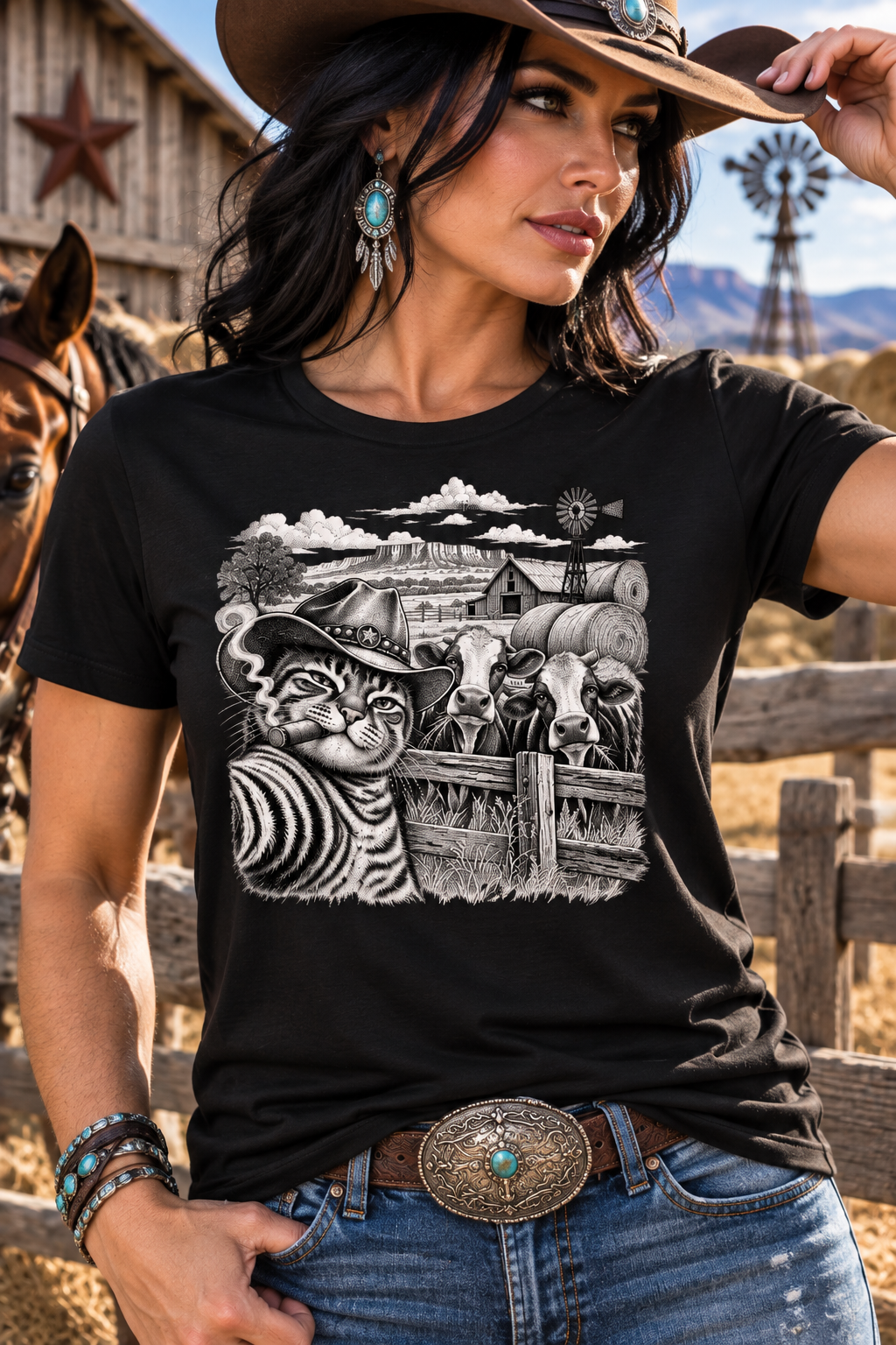 Ranch Selfie Unisex Western Tee