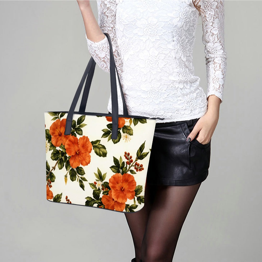 The Heritage Garden Tote Leather Lady's Handbag