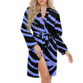 Neon Safari Nights Ladies Long Sleeve Belted Robe