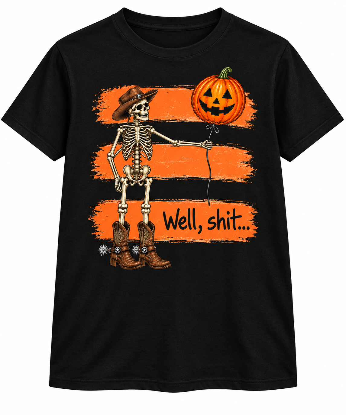 Well, Shit… Cowboy Skeleton Unisex Halloween Tee