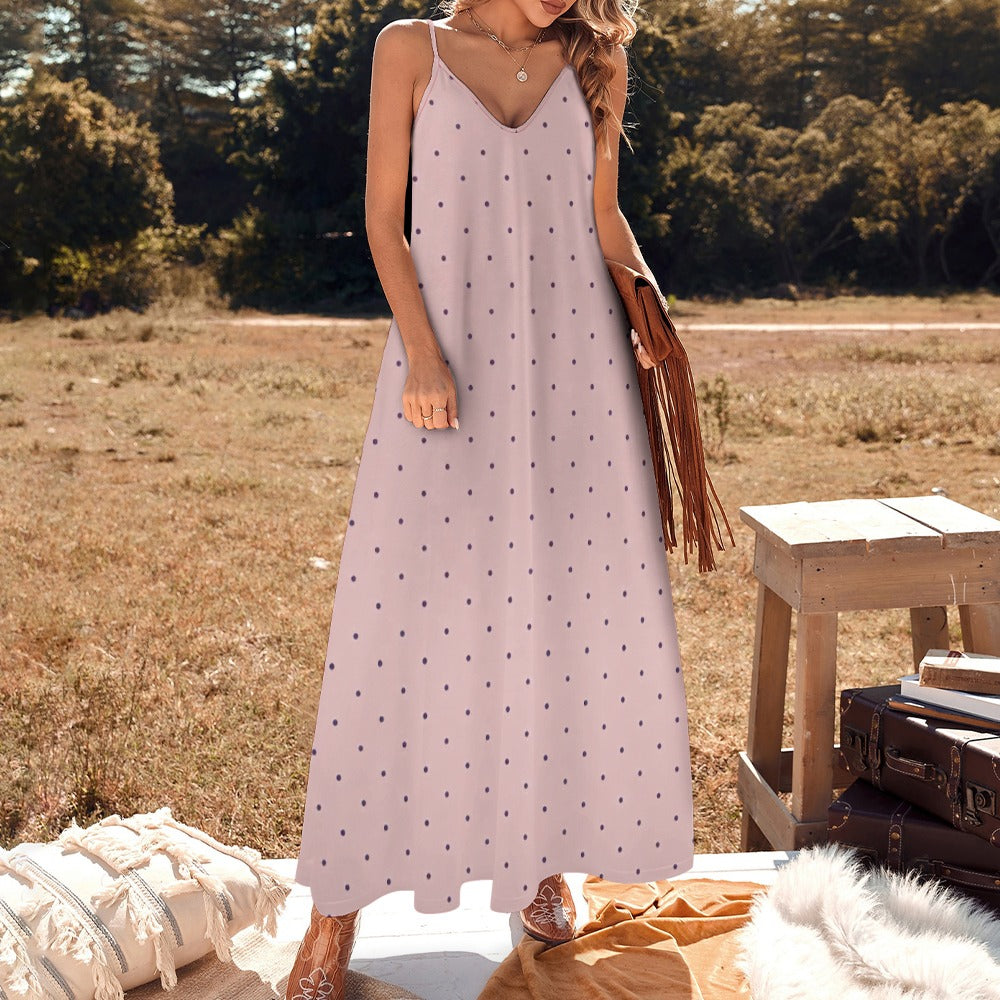 The Sundown Slip Dress Blush & Dot