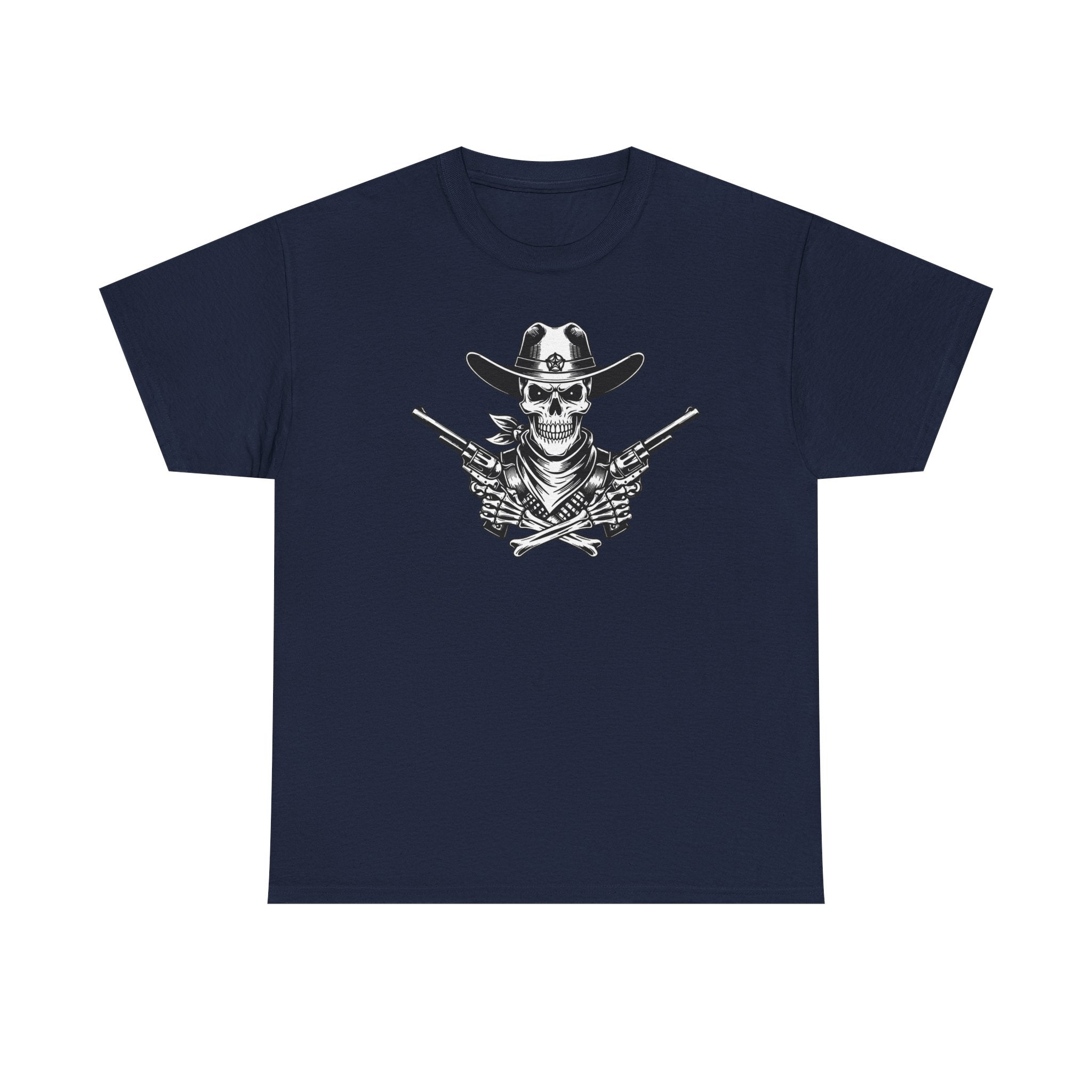 Skull Cowboy T-Shirt — Western Gunslinger Graphic Tee