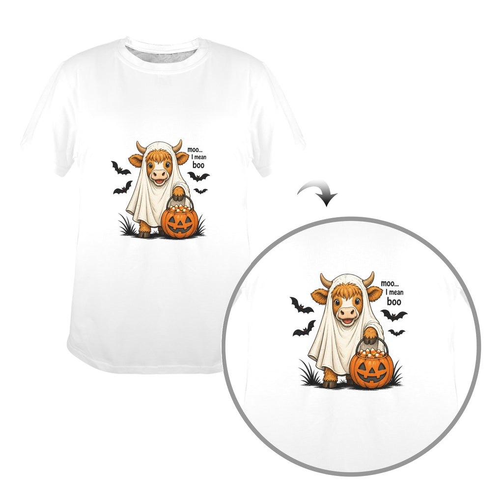 Highland Cow Ghost Trick or Treat T-Shirt