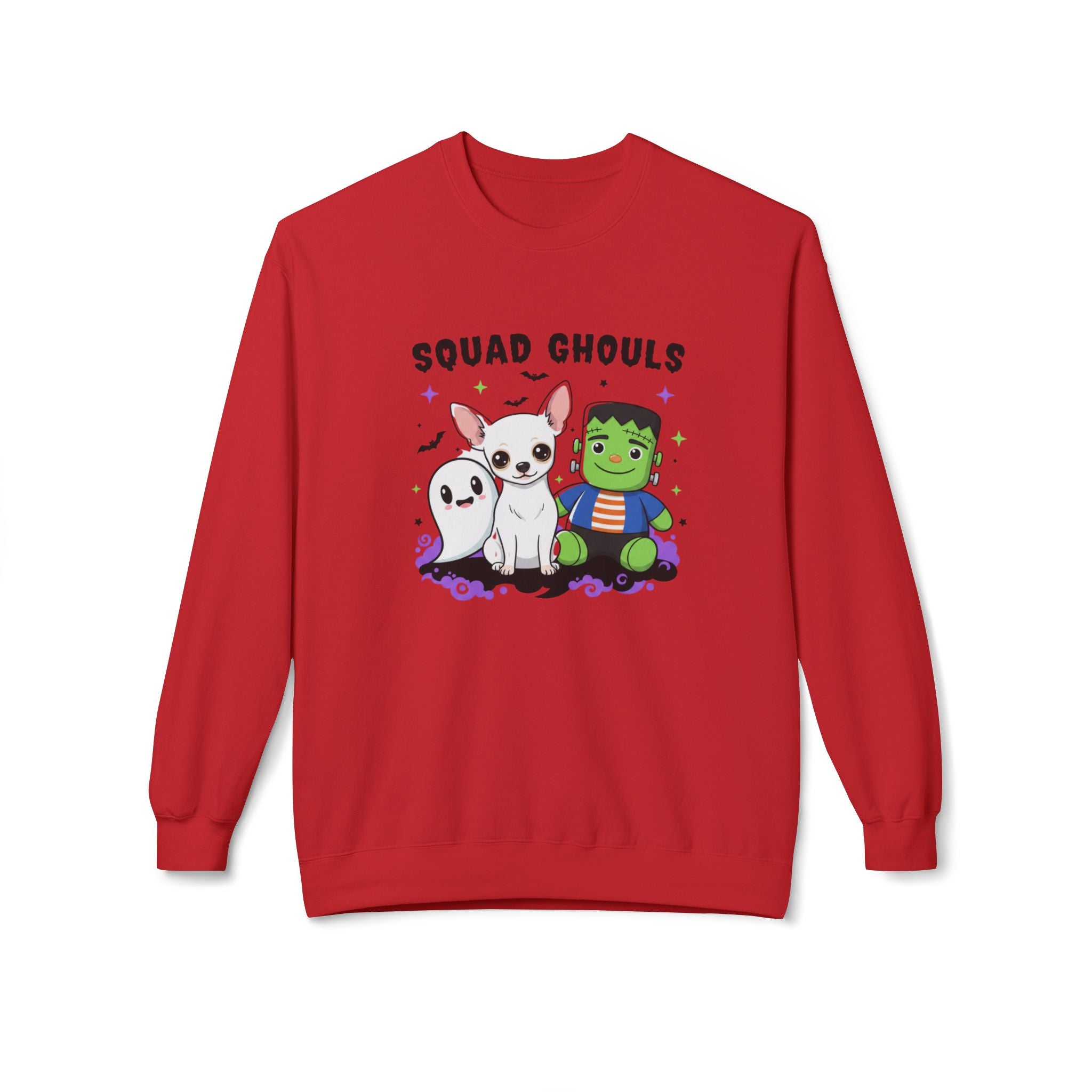 Squad Ghouls  Chihuahua Halloween Crewneck Sweatshirt  Wolf Hill Ranch Original Art 🎃