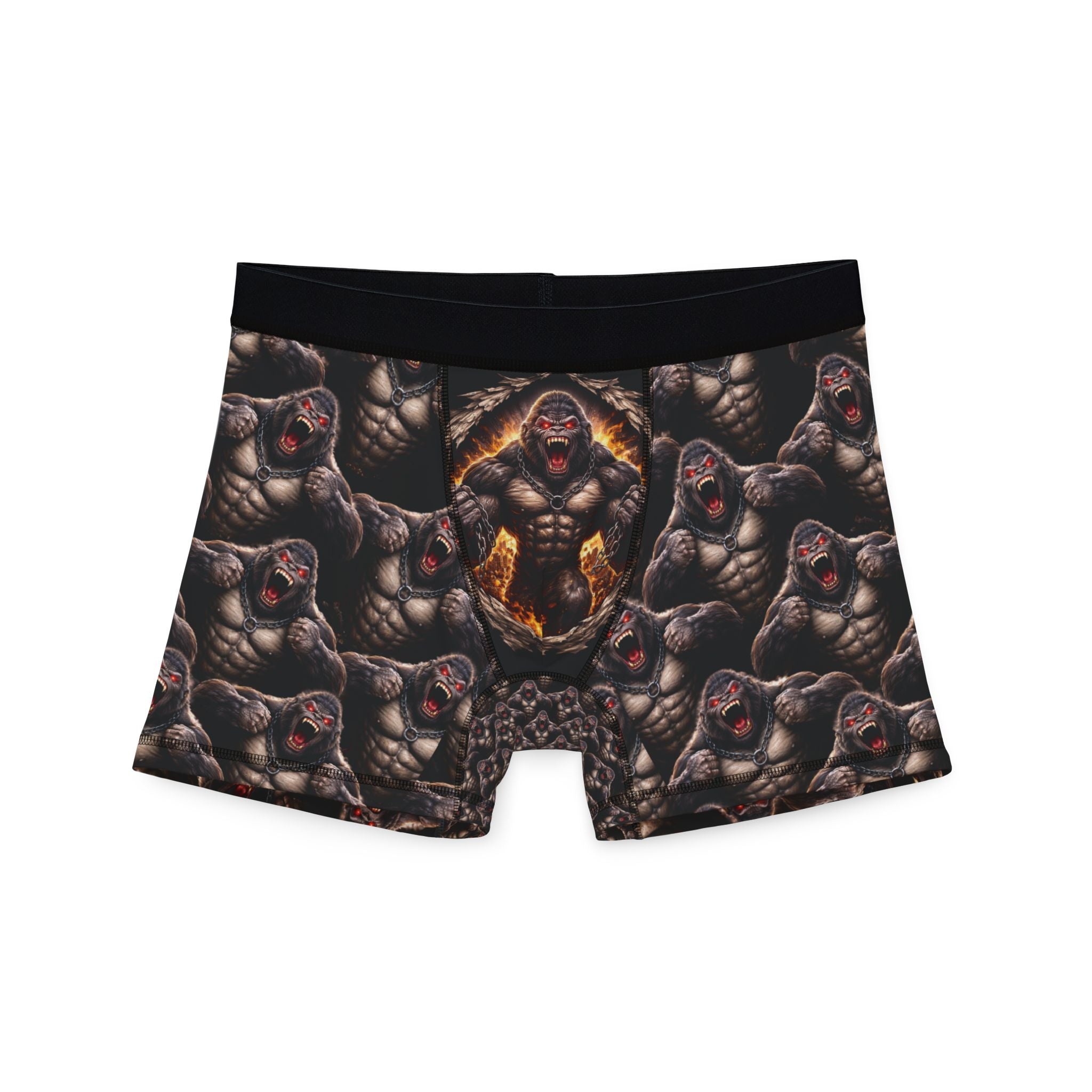 Gorilla Rage All-Over Print Boxer Briefs — Muscle Ape Pattern Men’s Underwear