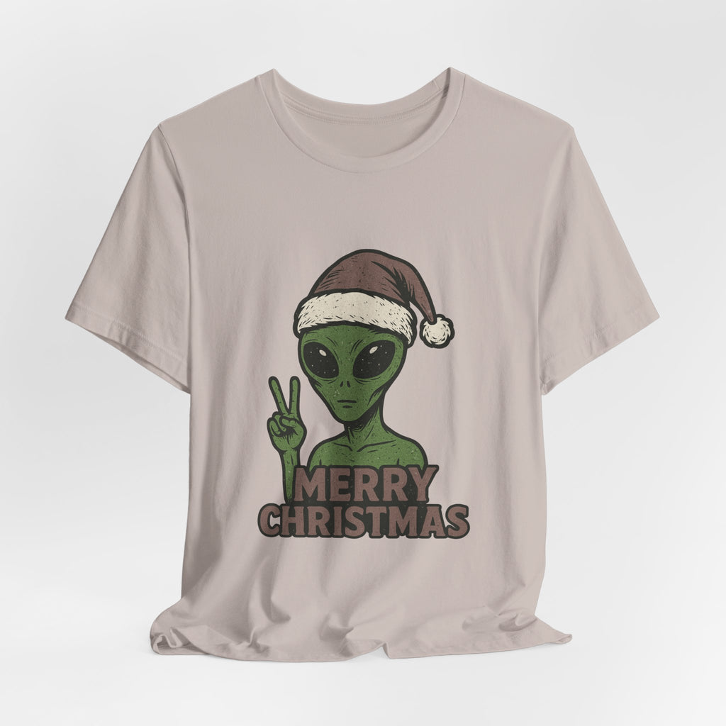 Funny Alien Merry Christmas Unisex Tee