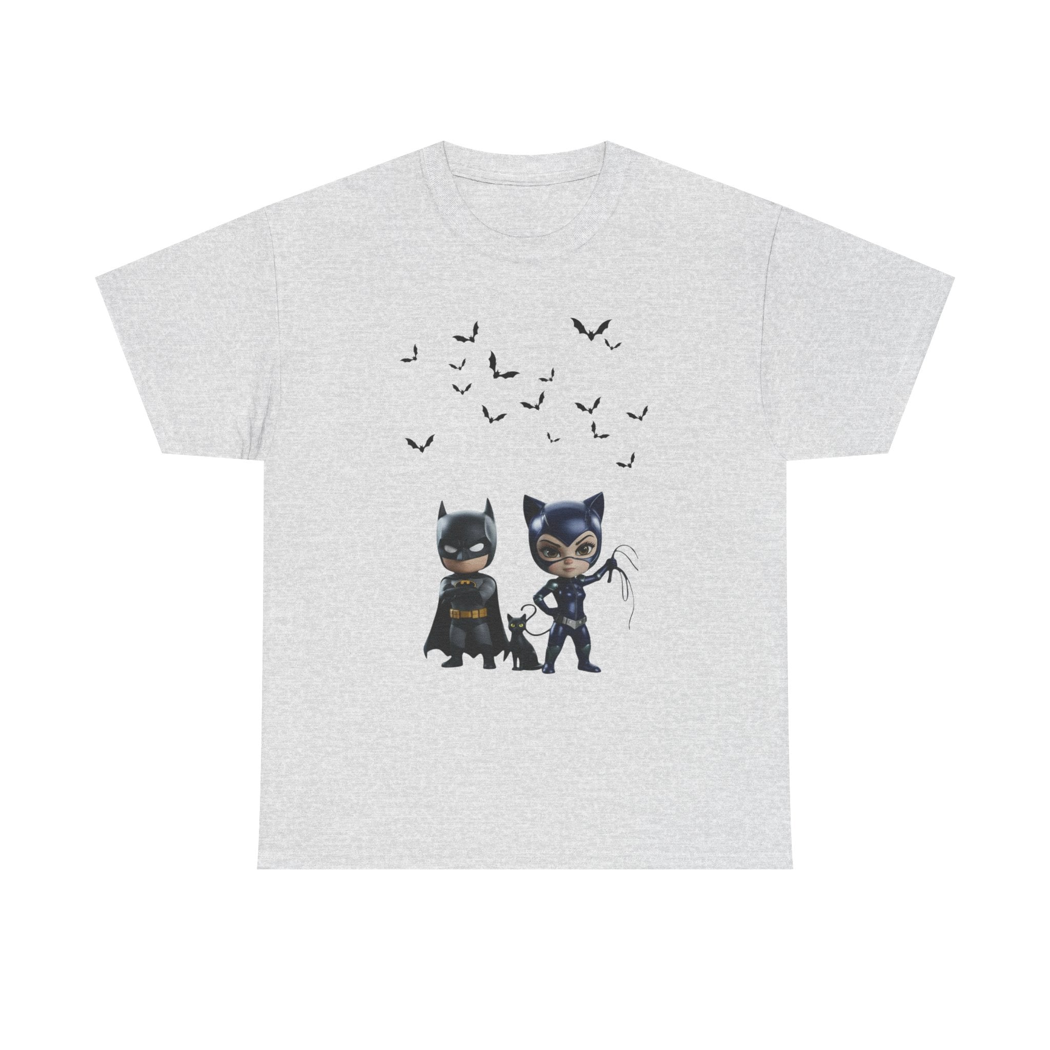 Superhero Adventure T-Shirt — Comic Style with 'Black Cat' Sidekick