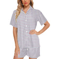 "Wolf Hill Ranch Signature Collection  "Lavender Gingham Floral Pajama Set