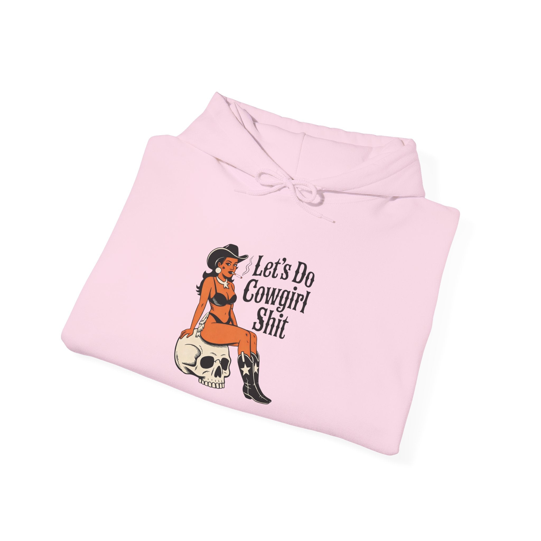 Cowgirl Skull Hoodie - "Let's Do Cowgirl Shit" Retro Western Graphic Sweatshirt trendy