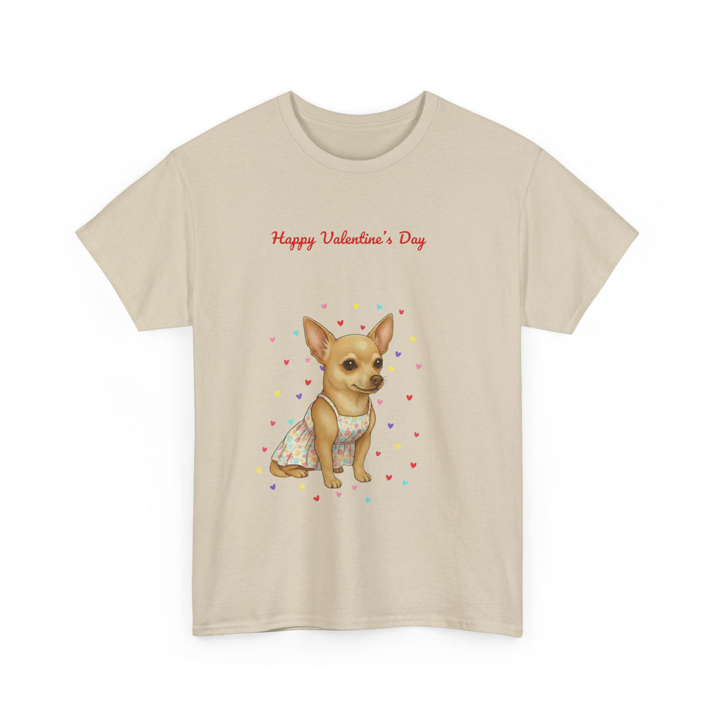 Valentine's Chihuahua T-Shirt — "Happy Valentine's Day" Cute Dog Graphic Tee
