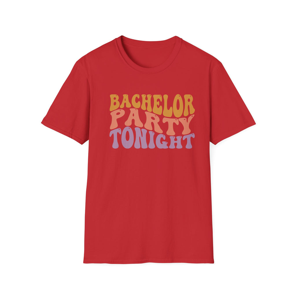 Bachelor Party Tonight T-Shirt — Retro Groovy Bachelorette/Bachelor Celebration Tee