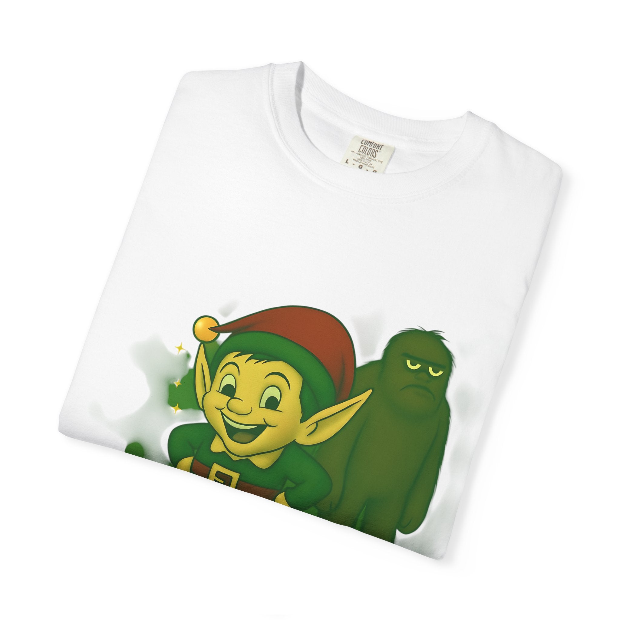 Christmas Elf and Bigfoot Unisex T-shirt