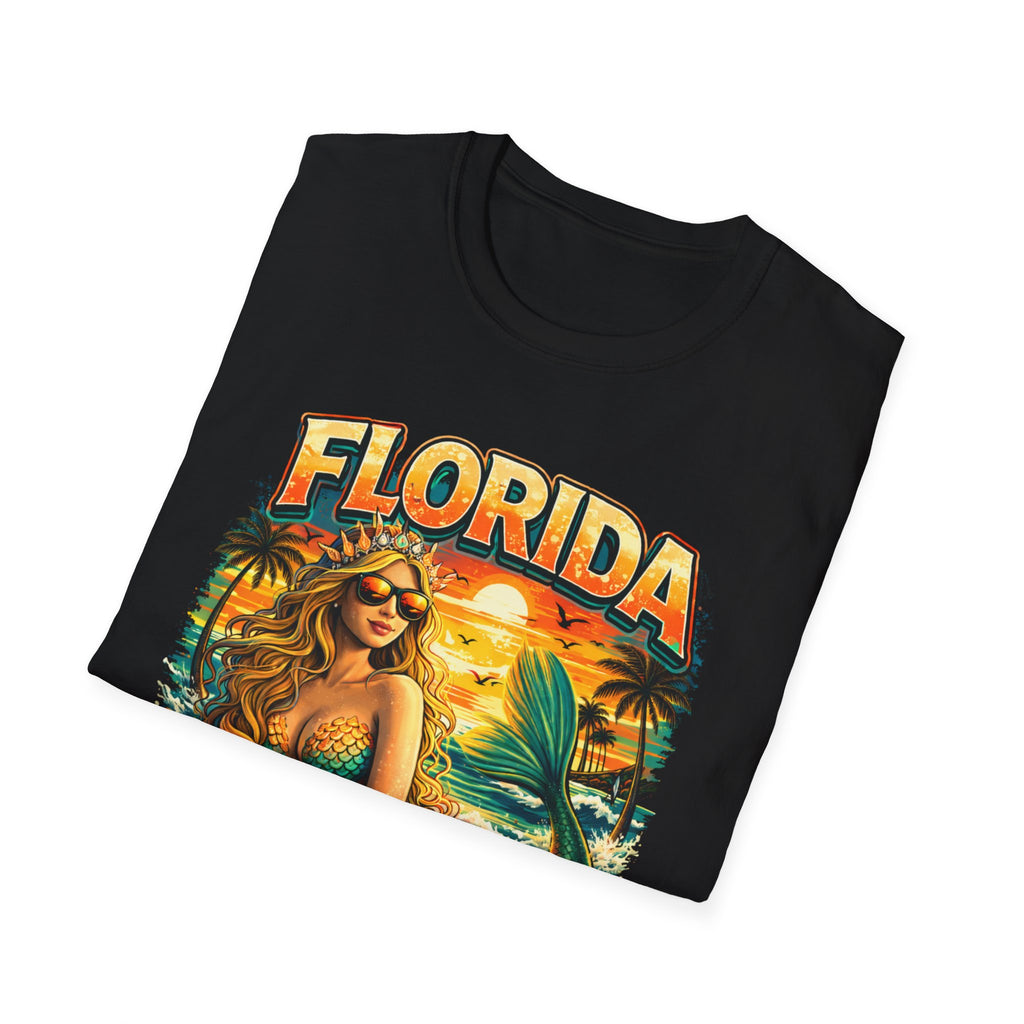 Florida Sunshine State T-Shirt — Retro Mermaid Beach Graphic