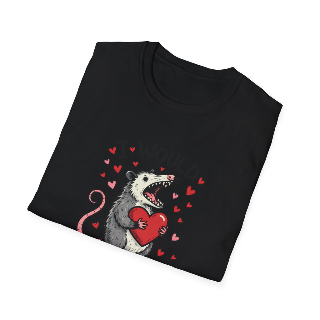 T‑Shirt - 'I Would Die for You' Cute Opossum Valentine Heart Graphic Tee