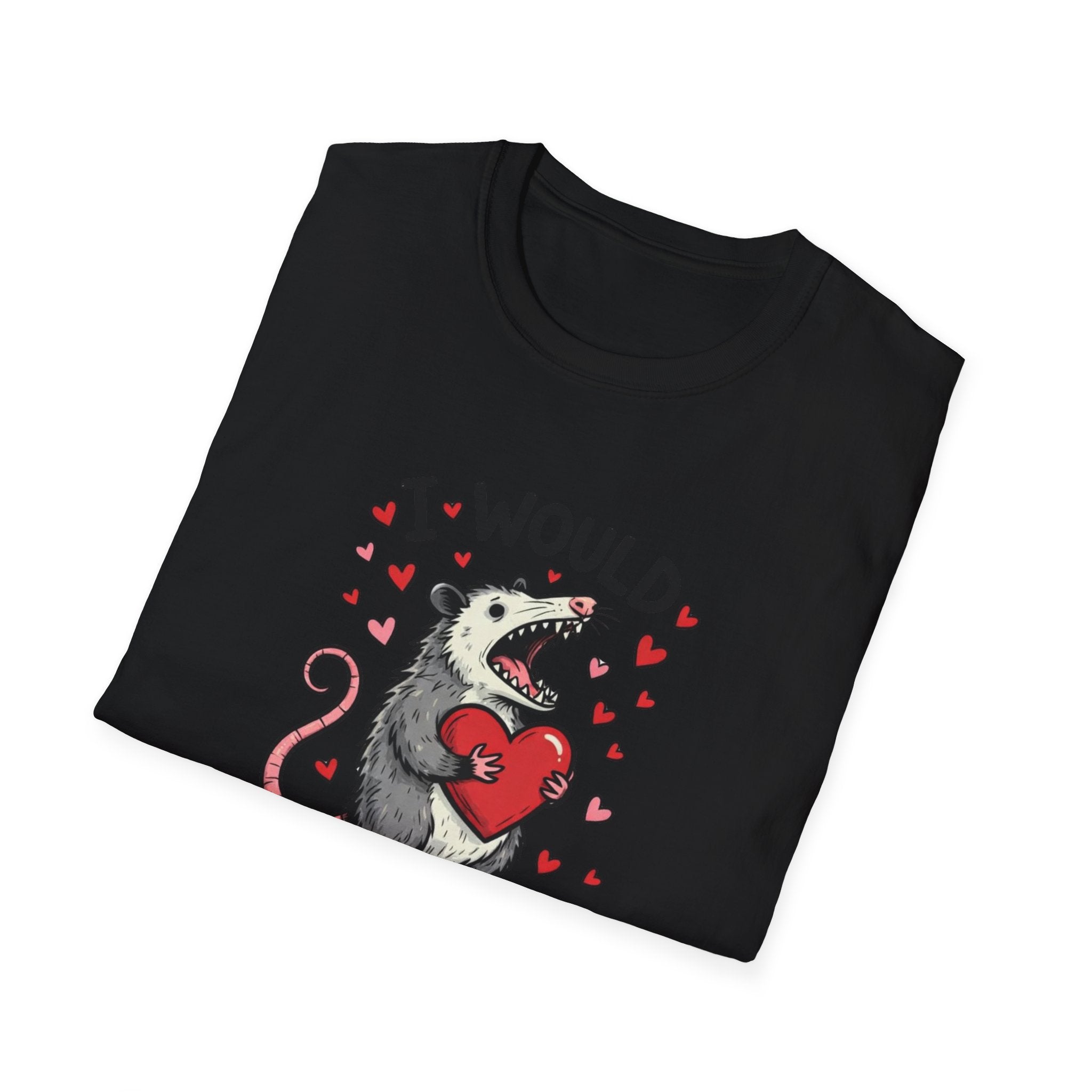 T‑Shirt - 'I Would Die for You' Cute Opossum Valentine Heart Graphic Tee