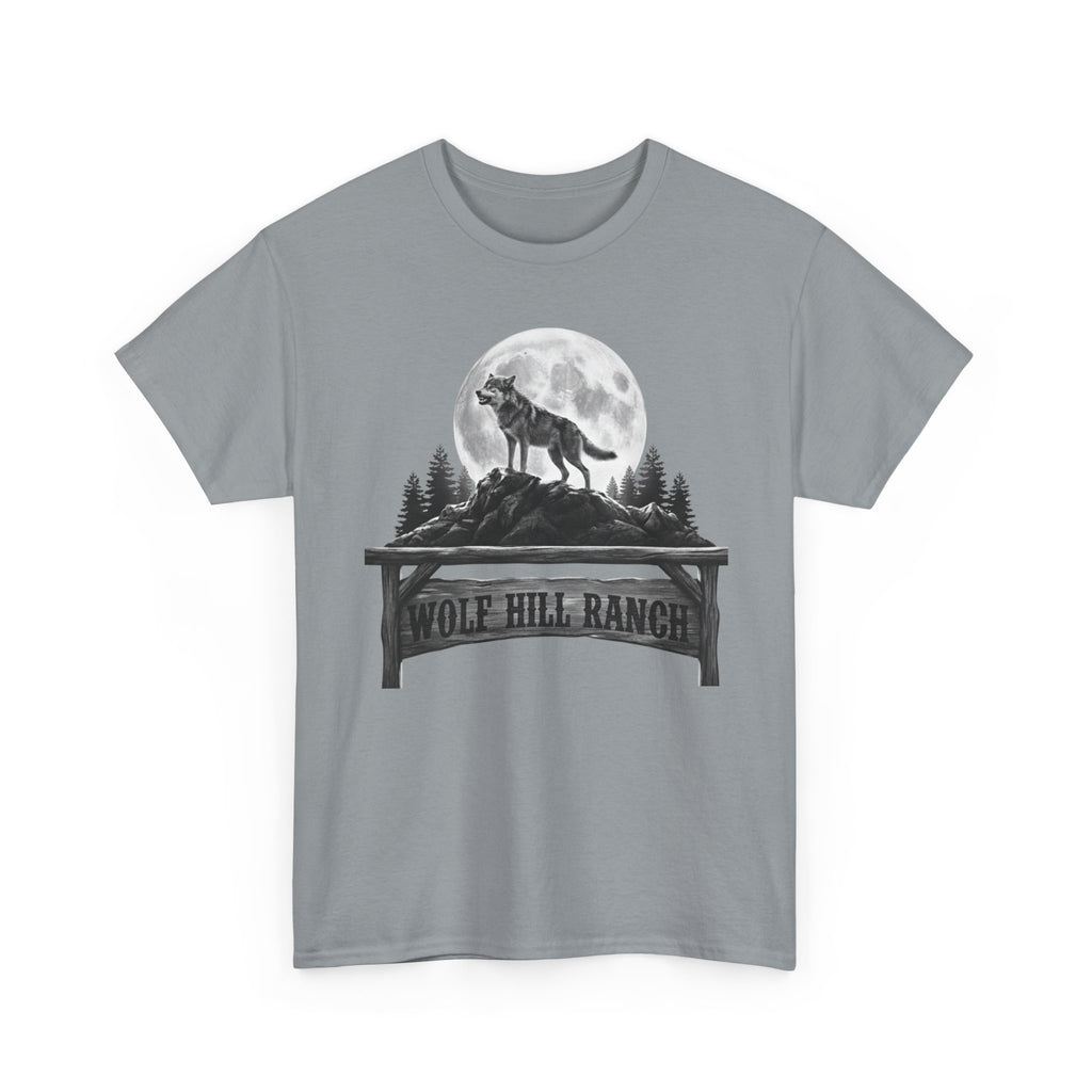Lone Howl Wolf Tee Full Moon Graphic TShirt    Trendy TShirt