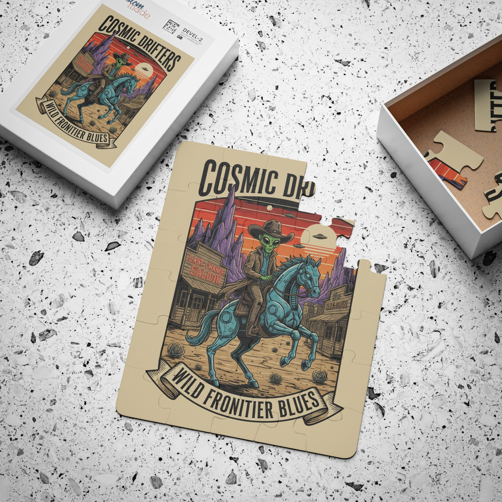 Puzzle — 'Cosmic Drifters: Wild Frontier Blues' 30-Piece Jigsaw