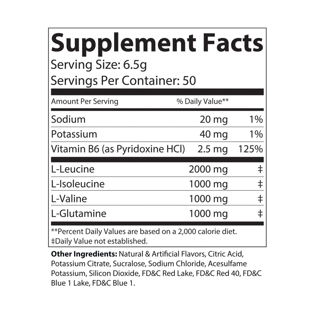 Apex Recovery-BCAA Supplement, Grape (325g, 11.46oz, 50 servings)