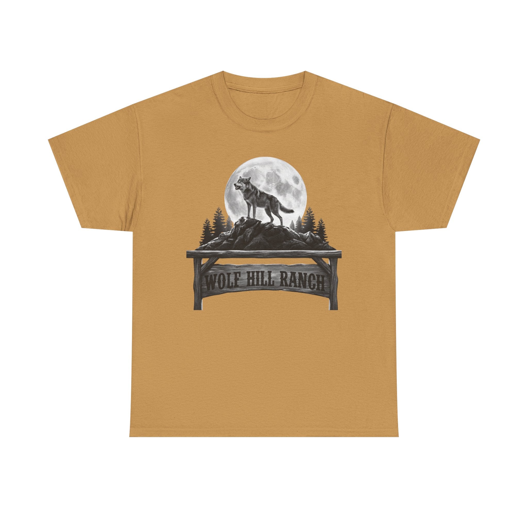 Lone Howl Wolf Tee Full Moon Graphic TShirt    Trendy TShirt