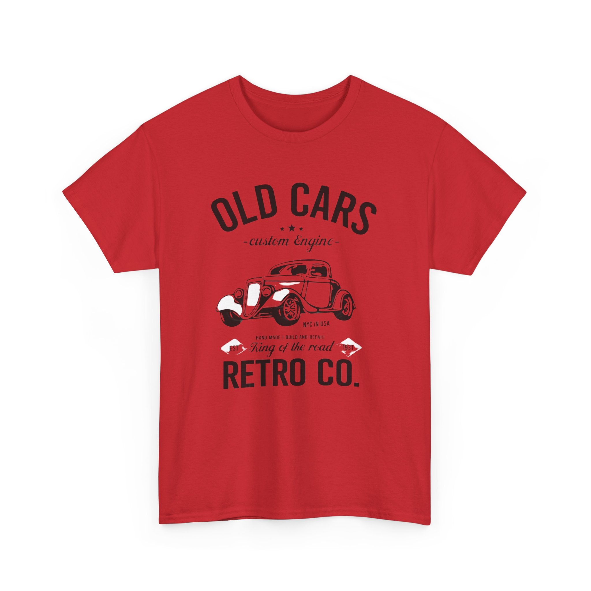 Retro 'Old Cars' T-Shirt – Vintage Classic Car Tee (Retro Co.)