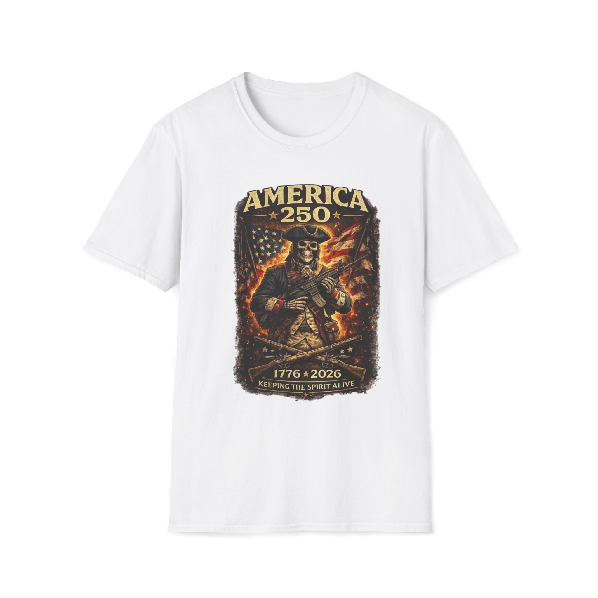 America 250 T-Shirt — 1776–2026 Patriotic Revolutionary Soldier Tee