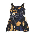 Floral Nightfall Skater Dress — Navy & Mustard Botanical
