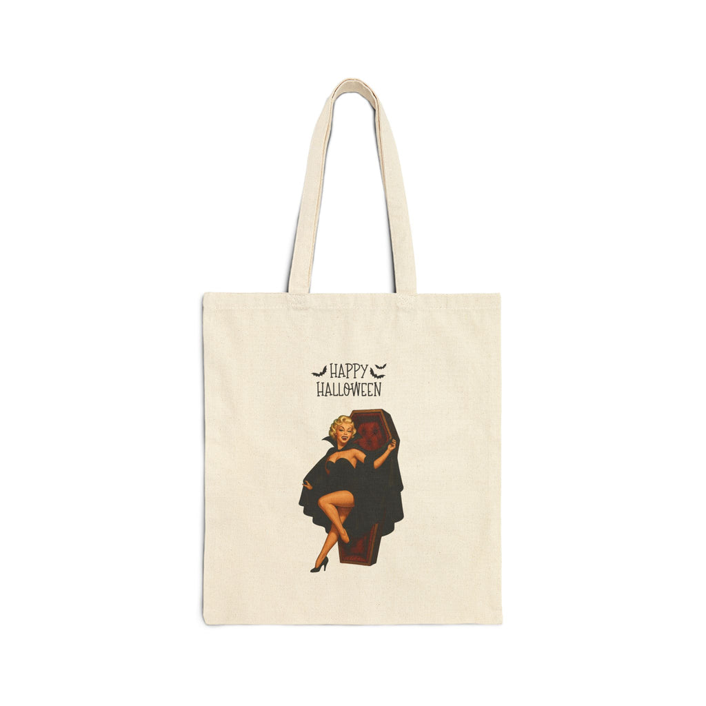 Halloween Tote Bag, Spooky Shopping Bag, Trick or Treat Bag, Eco-Friendly Canvas Bag, Personalized Halloween Gift