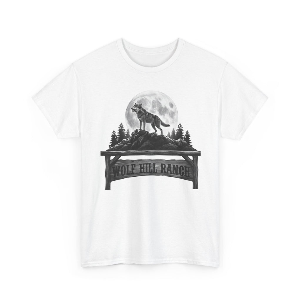 Lone Howl Wolf Tee Full Moon Graphic TShirt    Trendy TShirt