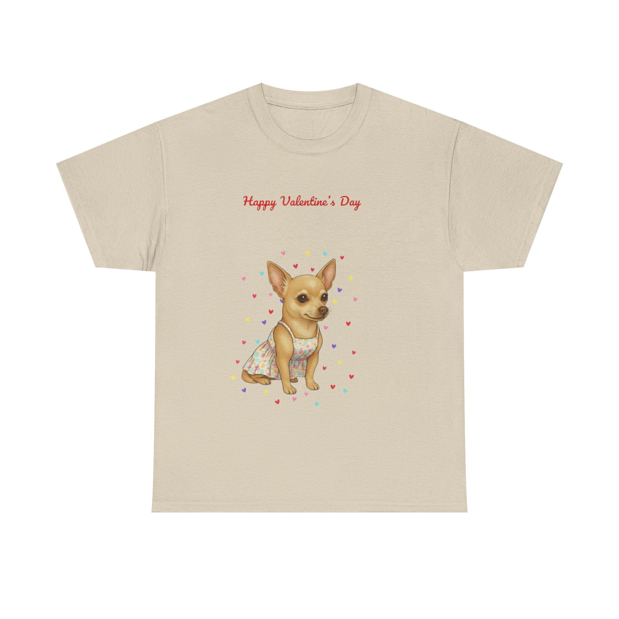 Valentine's Chihuahua T-Shirt — "Happy Valentine's Day" Cute Dog Graphic Tee