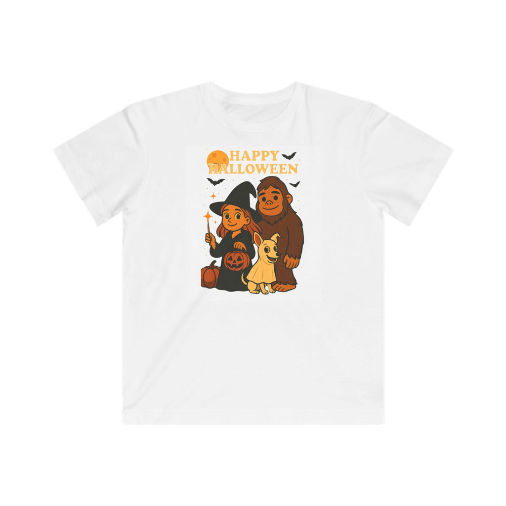 Kids Halloween Tee - Coco Destiny, and Bigfoot Spooky Treats Design