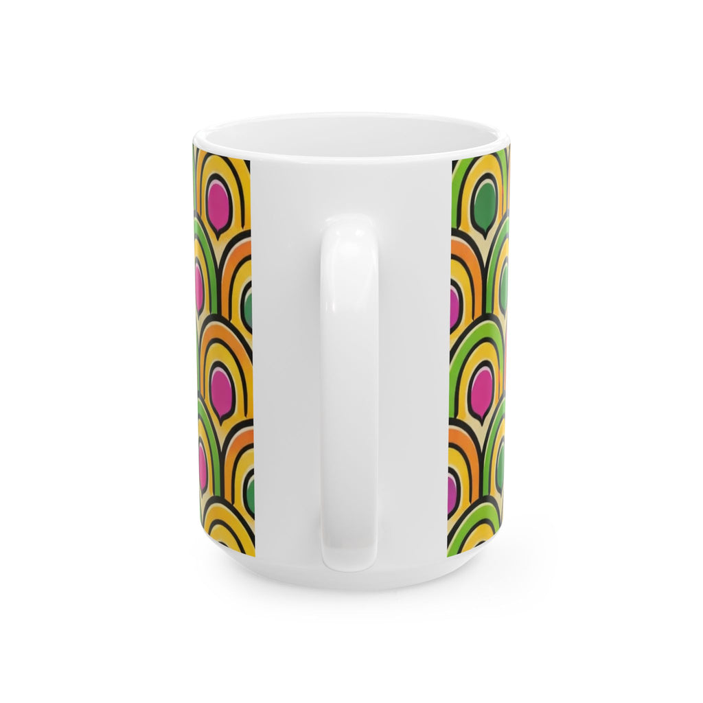 Citrus Crush Vintage Ceramic Mug — 60s-Inspired Bold Citrus Pattern (11oz, 15oz)