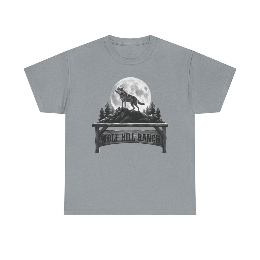 Lone Howl Wolf Tee Full Moon Graphic TShirt    Trendy TShirt