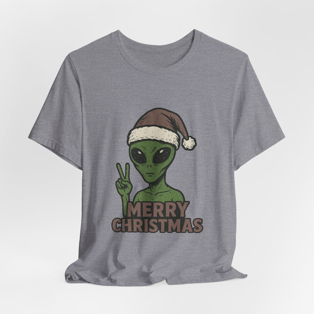 Funny Alien Merry Christmas Unisex Tee