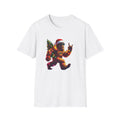 Christmas Sasquatch T-Shirt Festive Bigfoot with Santa Hat & Tree     Trendy TShirt