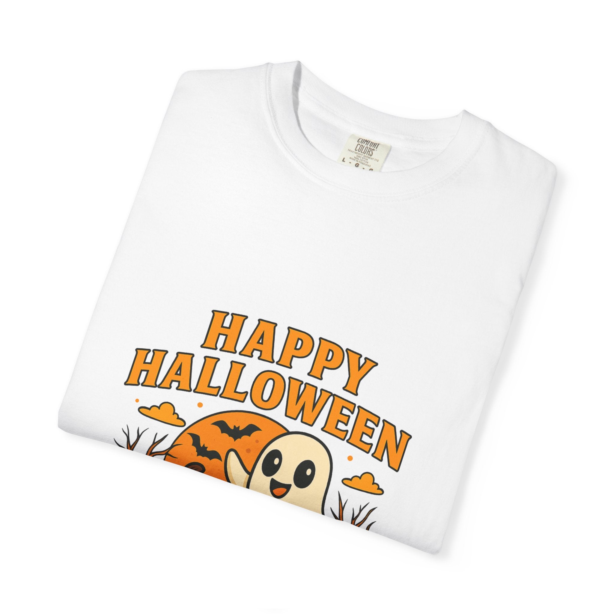 Unisex Garment-Dyed T-shirt - Happy Halloween Design
