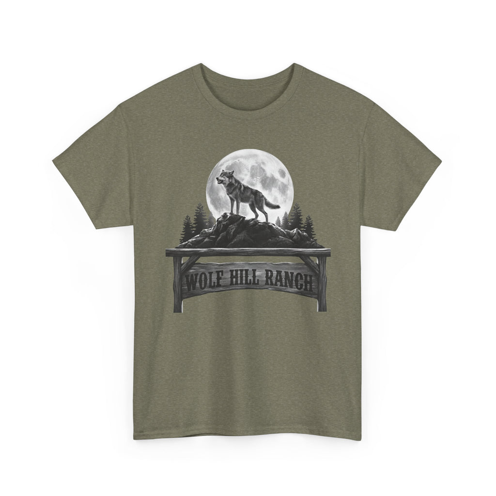 Lone Howl Wolf Tee Full Moon Graphic TShirt    Trendy TShirt