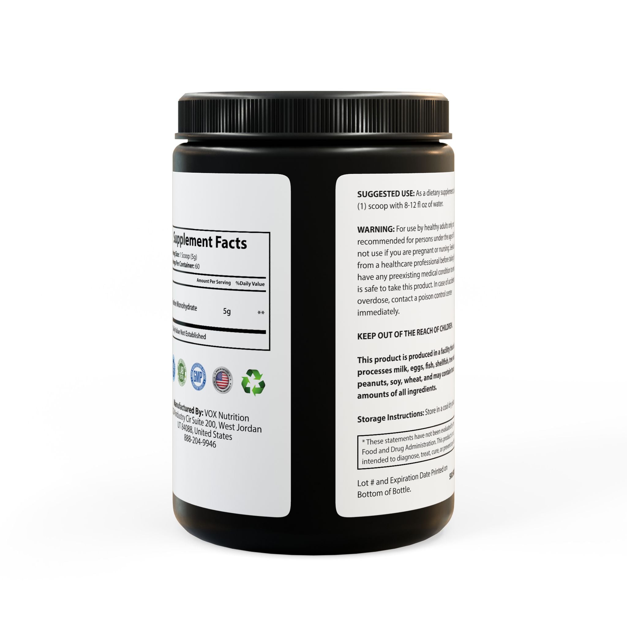 TRAIN INSANE-Creatine Monohydrate Supplement (300g, 10.58oz)