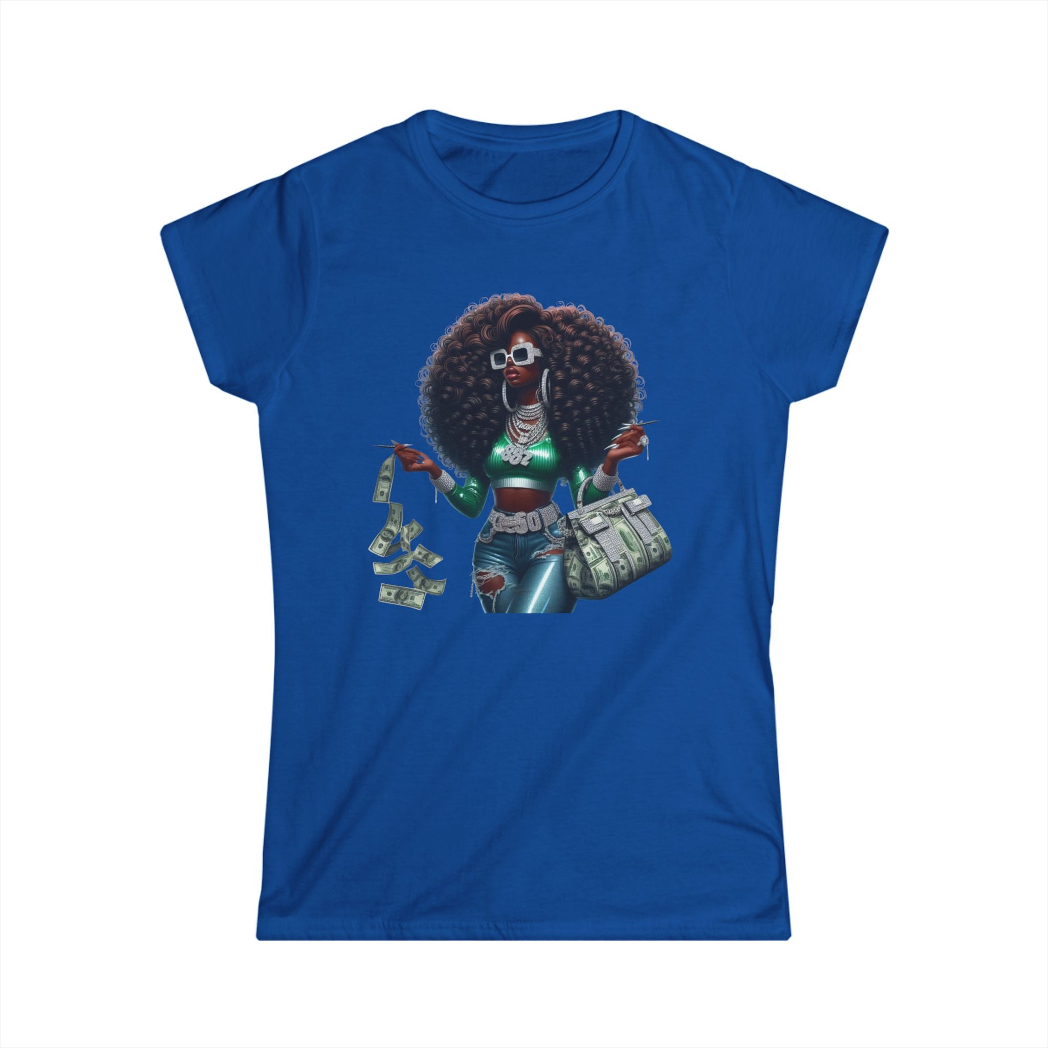 She’s in Her Bag with Cash Graphic Tee — Women's Money Vibe Shirt