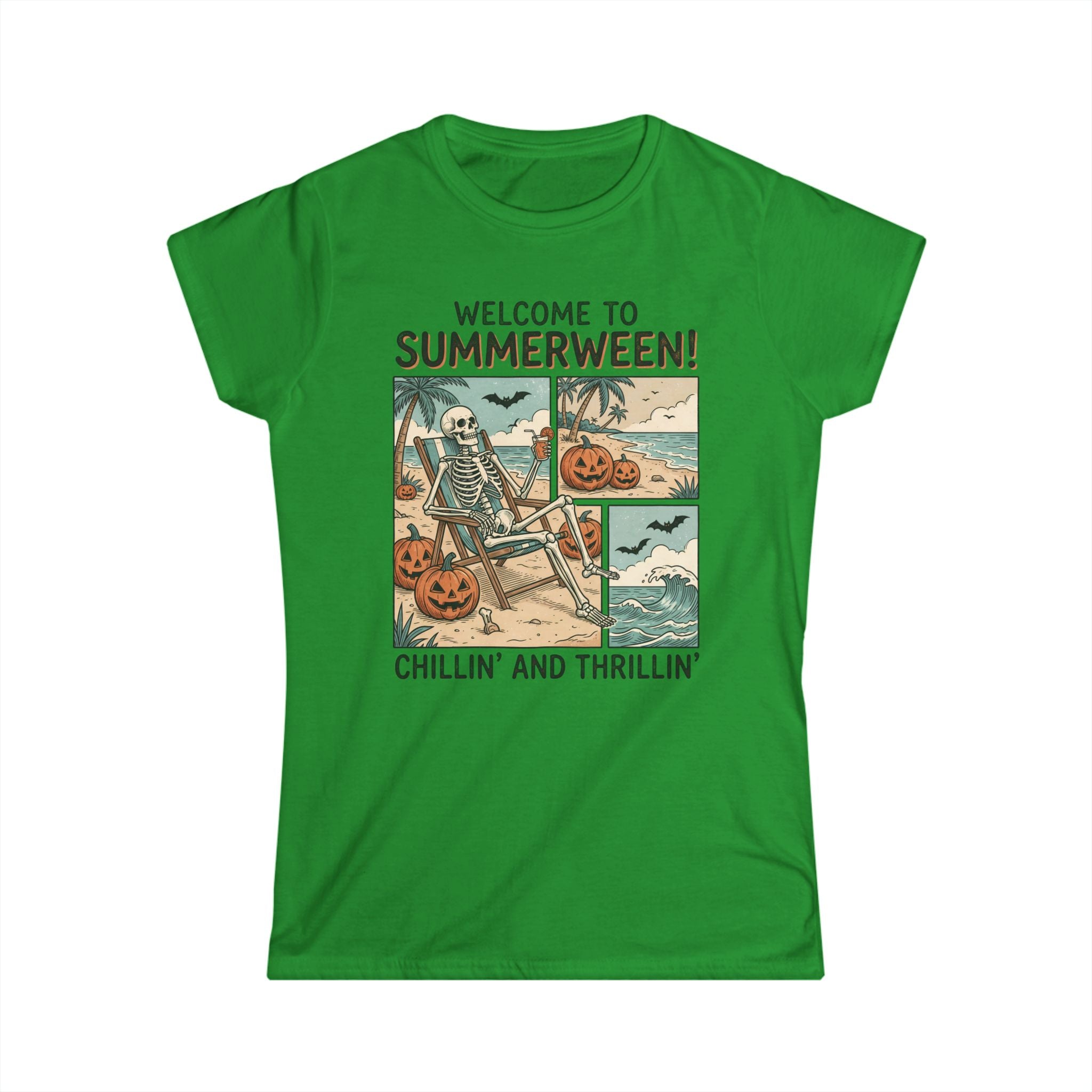 Summerween Skeleton Tee — "Welcome to Summerween! Chillin' and Thrillin'"