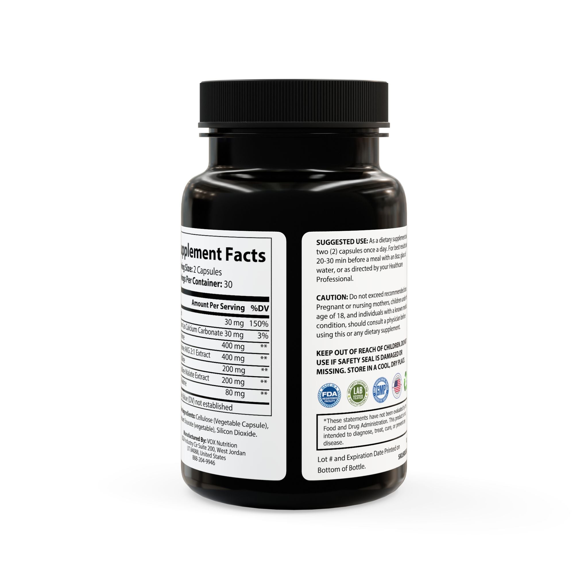 APEX PUMP L-ARGININE Supplement (60 Capsules)