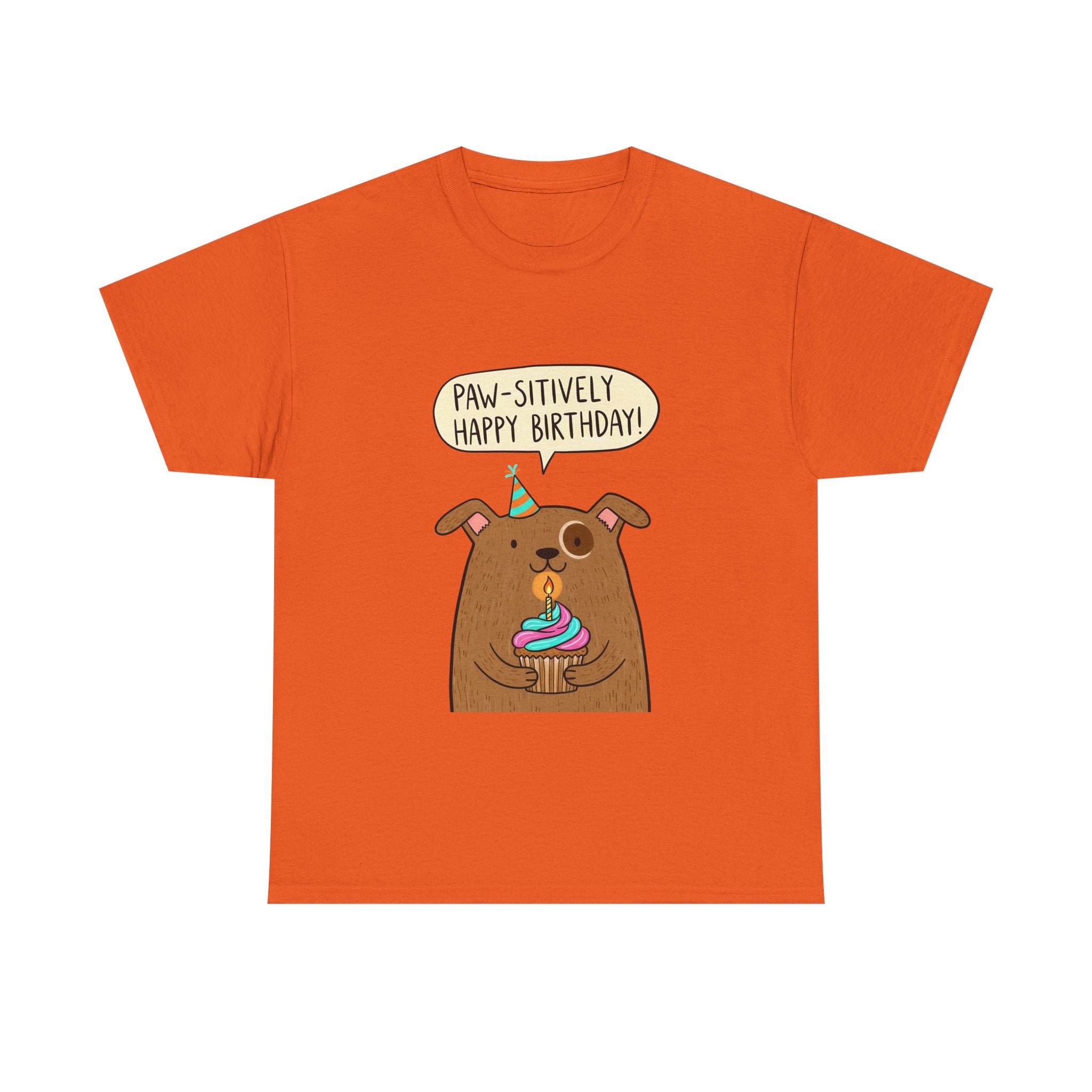 Paw-sitively Happy Birthday Dog T-Shirt — Cute Puppy Birthday Tee